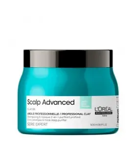 Шампунь-глина L'Oreal Professionnel Scalp Advanced Anti-Oiliness Clay 2-in-1 Маска L'Oreal Professionnel Scalp Advanced Anti-Oiliness Clay 500ml