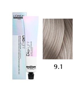 Краска L'Oreal Professionnel Dia Light (цвет #attr#) Краска L'Oreal Professionnel Dia Light, цвет 9.1 — молочный коктейль пепельный