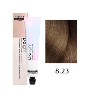 Краска L'Oreal Professionnel Dia Light (цвет #attr#) Краска L'Oreal Professionnel Dia Light, цвет 8.23 — светлый блондин перламутрово-золотистый