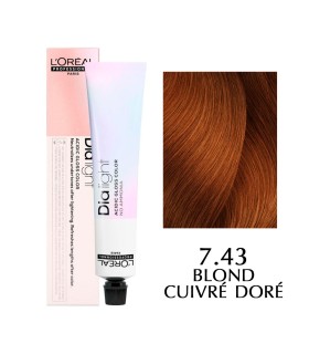 Краска L'Oreal Professionnel Dia Light (цвет #attr#) Краска L'Oreal Professionnel Dia Light, цвет 7.43 — блондин медно-золотистый