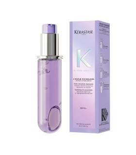 Масло Kérastase Blond Absolu L’Huile Cicagloss для осветленных волос Заменяемый картридж масла для волос  Kérastase Blond Absolu L’Huile Cicagloss для осветлённых и мелированных волос, 75мл